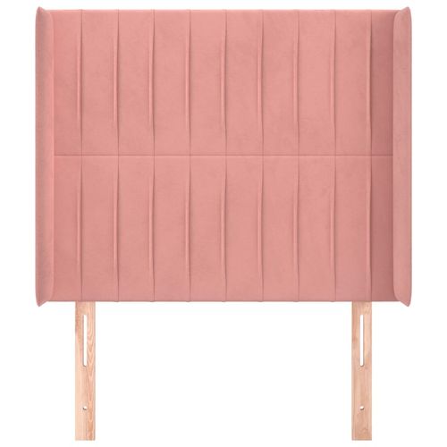 Zagłówek uszak, różowy, 103x16x118/128 cm, aksamit na Arena.pl