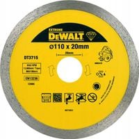TARCZA DIAMENTOWA pełna 110 EXTREME DeWalt DT3715