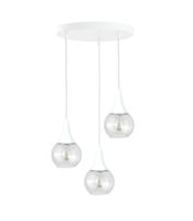 Lampa wisząca 3xE27 LACRIMA CLEAR WHITE