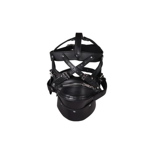 head harness with zip-up mouth and lock - black na Arena.pl