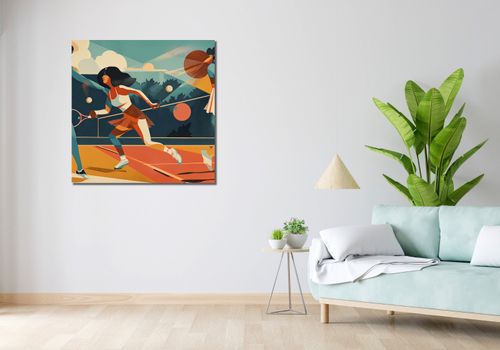 Obraz 90x90cm Mistrzynie Kortu na Arena.pl
