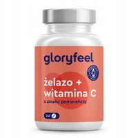 Żelazo 20mg z Witaminą C 40mg - Dobrze Przyswajalne - 240 tabletek gloryfe…