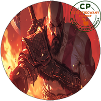 Opłatek waflowy na tort - God Of War