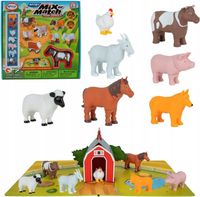Klocki magnetyczne MalBlo Magnetic. Mini zwierzęta z gospodarstwa 15