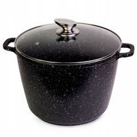 GARNEK DUŻY GAR marmurkowy Z POKRYWKĄ 10 L INDUKCJA gaz KAMILLE