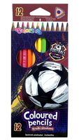 kredki ołówkowe 12 kolorów football colorino