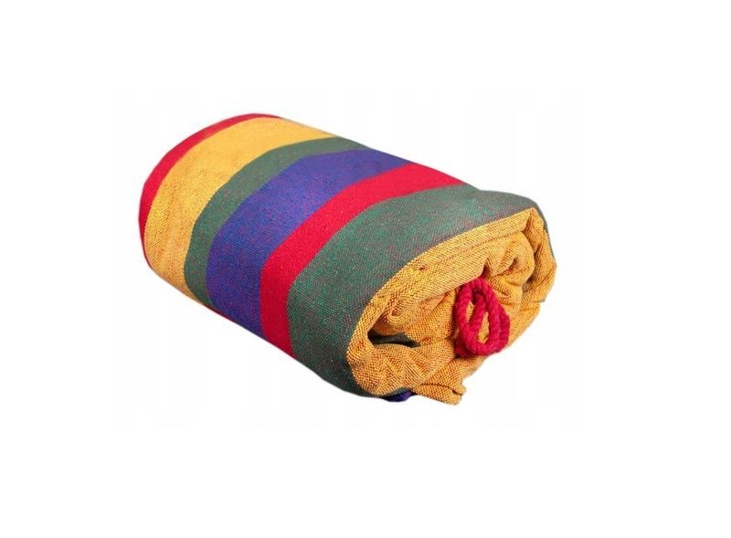 Hamak ogrodowy pojedynczy 80 x 200 cm Jednoosobowy zdjęcie 7