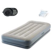 Materac dmuchany 191x99x33 cm z wbudowaną pompką elektryczną INTEX 64116ND