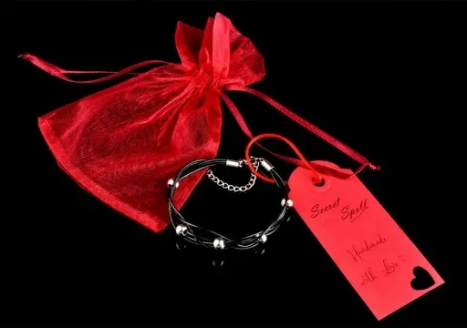 Bransoletka Srebrna Koniczynka Szczęścia Sznurek zdjęcie 5