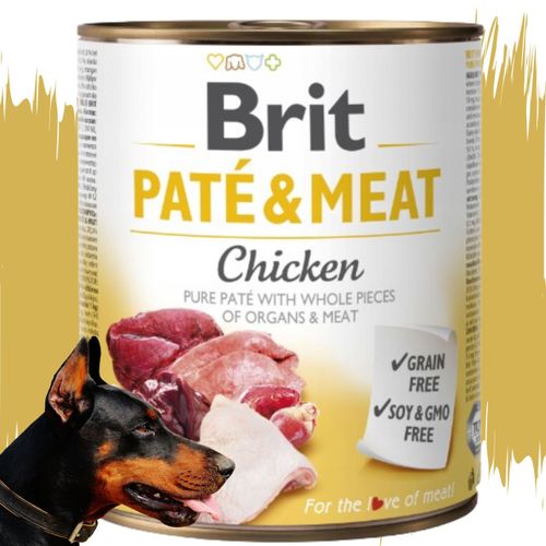 mokra karma dla psa z kurczakiem brit pate&meat chicken 800 g bezzbożowa na Arena.pl