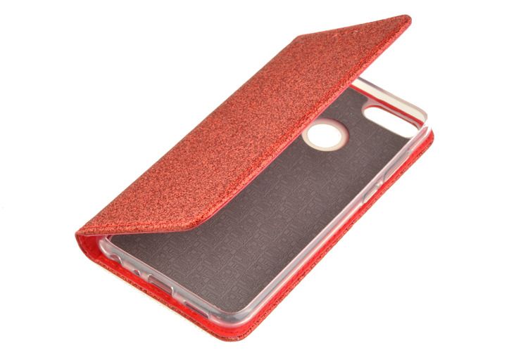 Etui Smart Brokat do HUAWEI P Smart czerwony zdjęcie 2