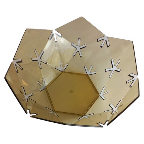 Miska na Owoce Warzywa Geometryczna - Żółta na Arena.pl