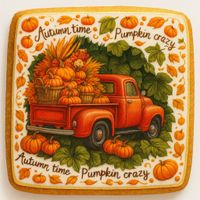 CIASTKO LUKROWANE  AUTUMN N ABUNDANCE ROZ.XL PION RĘCZNIE ROBIONE