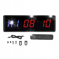 ZEGAR TRENINGOWY STOPER DO ĆWICZEŃ LED USB GYMBE