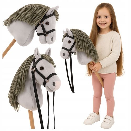 HOBBY HORSE KONIK KOŃ NA PATYKU KANTAR DLA HOBBY HORSE PREZENT DLA DZIECKA na Arena.pl