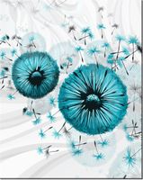 40CM 50CM OBRAZEK ŚCIENNY TURKUSOWE DMUCHAWCE 4 DRUK PŁÓTNO OBRAZ