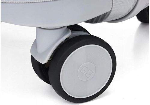 WALIZKA KABINOWA 37L srebrna szarość 55cm x 35cm x 22cm polipropylen twarda na Arena.pl