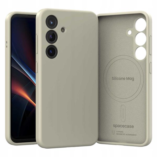 Spacecase Silicone Mag Galaxy S25 Beige zdjęcie 6