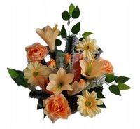 Stroik sztuczne kwiaty kompozycja grób donica U3