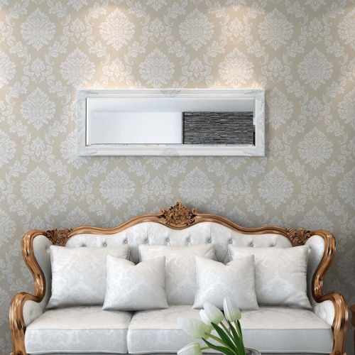 Lustro ścienne w stylu barokowym, 140x50 cm, białe na Arena.pl