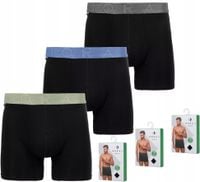 Bokserki Męskie BAMBUSOWE Gładkie KLASYCZNE DOPASOWANE MORAJ ZESTAW 3PAK XL