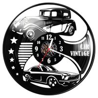 Zegar ścienny z płyty winylowej Vintage Car 1819.14