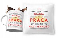 Zestaw Dla Niani Poduszka + Kubek Na Prezent Z Nadrukiem Ze Zdjęciem