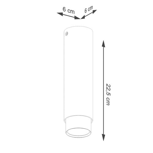Plafon NERO 22,5 czarny/chrom na Arena.pl