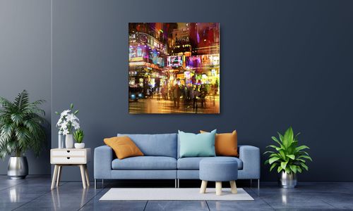 OBRAZ NA PŁÓTNIE 121 Zgiełk 70x70cm na Arena.pl