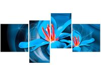 140CM 70 OBRAZ NIEBIESKIE KOSMICZNE KWIATY JAKUB BANAŚ ŚCIENNY