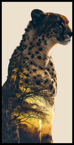 Plakat 50x100cm Gepard Duch Sawanny na Arena.pl