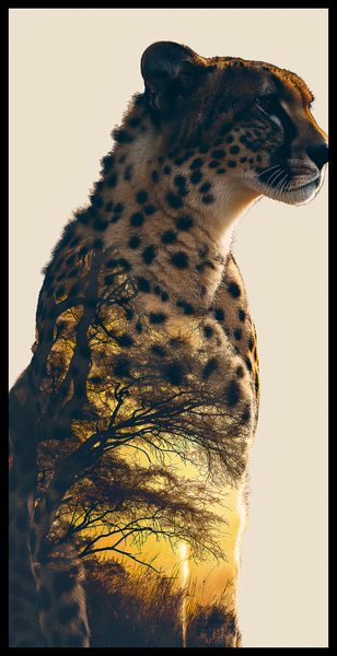 Plakat 50x100cm Gepard Duch Sawanny zdjęcie 2