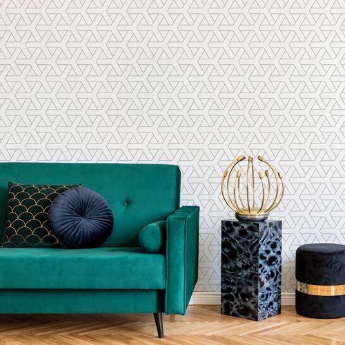 Tapeta Do Salonu Minimalizm Wzór GEOMETRYCZNY 3D na Arena.pl