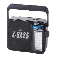 Radio kuchenne przenośne AM FM budowlane na baterie akumulator antena