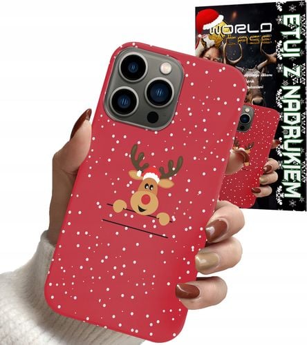 ETUI CASE DO IPHONE 16 PRO MAX - ŚWIĄTECZNE WZORY RENIFER PLECKI + SZKŁO na Arena.pl