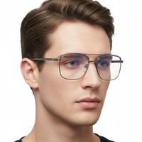 Okulary pilotki zerówki z filtrem Blue Light 25177D szary/grafit