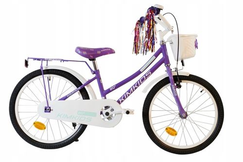 Rower dziecięcy 20 cali dla dziewczynki koszyk bagażnik frędzle 5-9 lat fio na Arena.pl