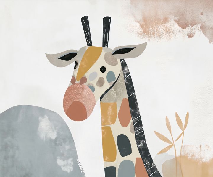 Plakat 60x50cm Żyrafa Bambino zdjęcie 1