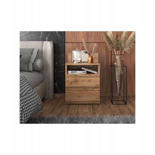 Szafka Nocna Stolik Nocny Wotan 40CM 2 Szuflady Półka Nakastlik Do na Arena.pl