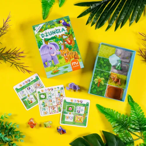 Logiczna gra dla dzieci - 60 zagadek o różnych poziomach trudności Dżungla na Arena.pl