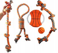 Masywny Duży zestaw zabawek dla psa szarpak, piłka