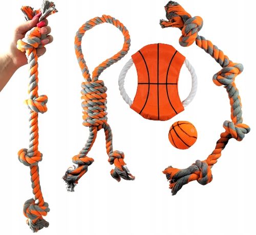 Masywny Duży zestaw zabawek dla psa szarpak, piłka na Arena.pl