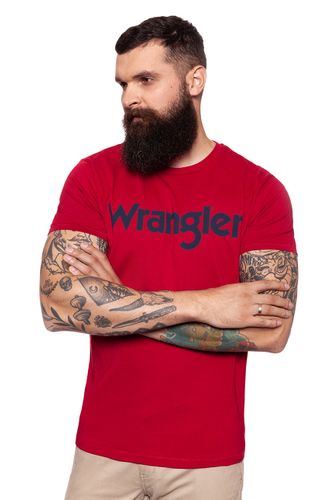 WRANGLER SS LOGO TEE RED W7B13D347 M na Arena.pl