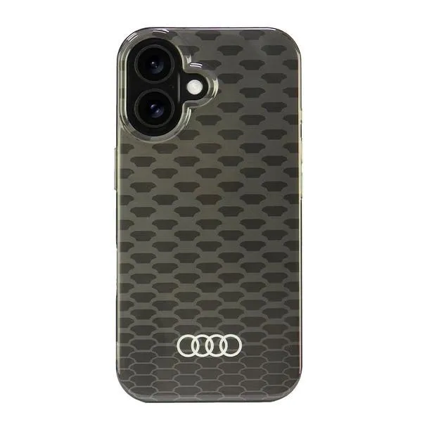 Etui Audi IML Stitching Pattern MagSafe na iPhone 16 6.1" - czarne zdjęcie 1