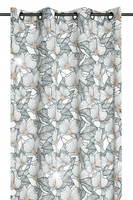 Zasłona gotowa EUGENIE 140x260 cm jasne kwiaty gruba BOHO na okno przelotki