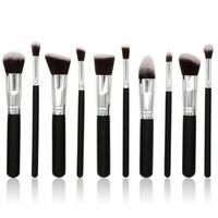 ZESTAW PROFESJONALNYCH PĘDZLI DO MAKIJAŻU 10 SZTUK