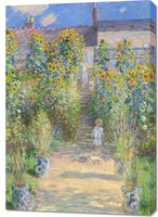 Obraz 70x100cm The Artist's Garden at Vétheuil, Monet Vintage