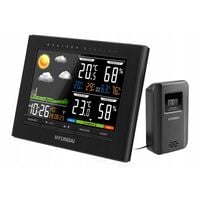 Stacja pogodowa HYUNDAI STACJA POGODY czujnik zew PROGNOZA DCF77 ANIMACJA