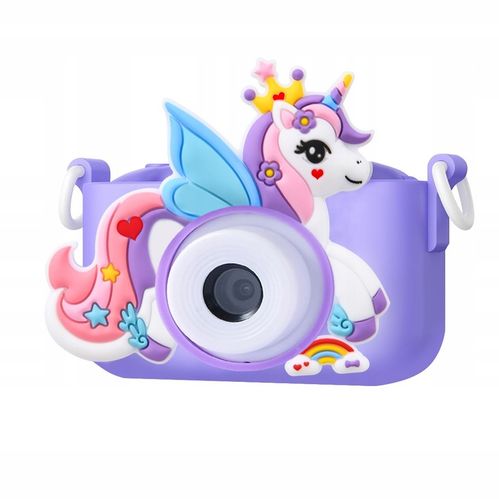APARAT CYFROWY DLA DZIECI JEDNOROŻEC SELFIE KAMERA+KARTA 32GB MENU PL na Arena.pl