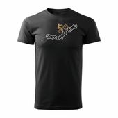 Koszulka rowerowa na rower z rowerem górskim MTB męska czarna REGULAR L